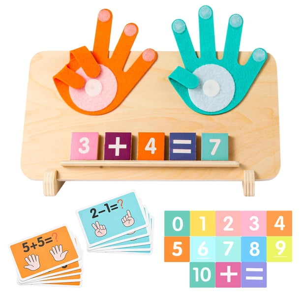 Juguete de aprendizaje preescolar VIC-SUN, bloques de números de madera