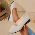 thumbnail image 6 of Wedges for Women Low Heel Women's Comfortable Closed Toe Women Dress Shoes Casual Spring Summer Round Toe Solid Color Flats Slip On Shoes, 6 of 6