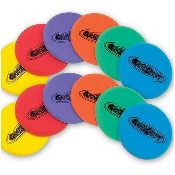 Uncoated Foam Flying Discs Set (One Dozen)