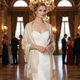 thumbnail image 2 of Pashmina Shawls Scarf for Women Large Silky Wraps for Evening Dress Bridesmaid Wedding Winter Beige, 2 of 8