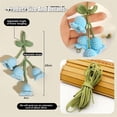 thumbnail image 3 of Car Accessories Decoration,Car Mirror Hanging Accessories,Hand Knitted Crochet Flower Decor for Women,Bellflower Hand Knitted Car Pendant,Car Charm,Suitable for Backpacks, Key Chains, Car Accessorie, 3 of 8