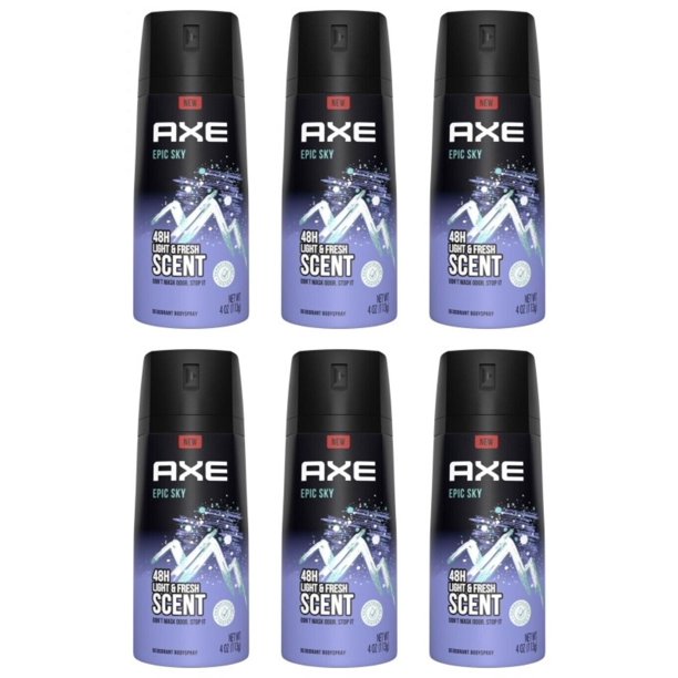 AXE Body Spray Deodorant EPIC SKY 48H Light & Fresh Scent Aluminum