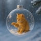 thumbnail image 2 of Yuarrent Adorno navideño colgante de cristal con forma de globo de nieve 3D con forma de gato, ligero y acrílico, ideal para amantes de los Kits de decoración para fiestas B, 2 of 6