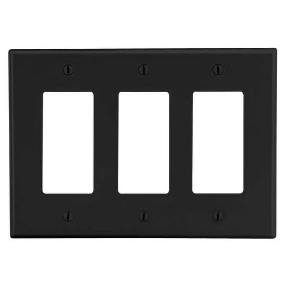 Hubbell Rocker Wall Plate,Black P263BK