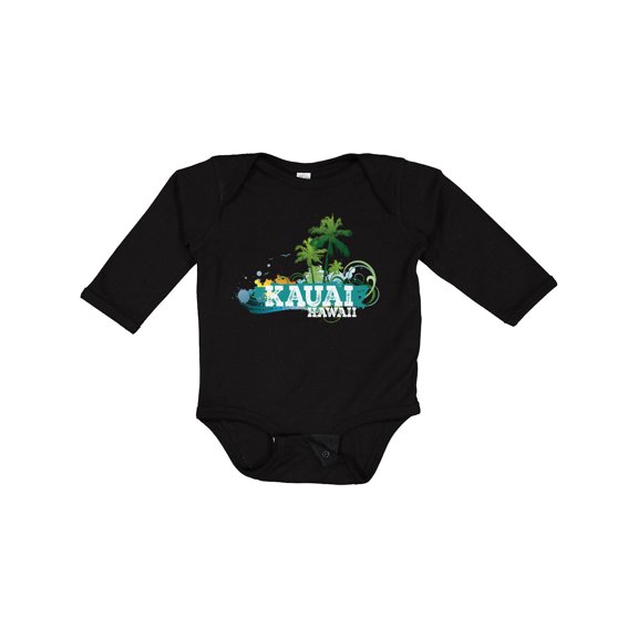 Inktastic Kauai Hawaii Tropical Vacation Boys or Girls Long Sleeve Baby Bodysuit