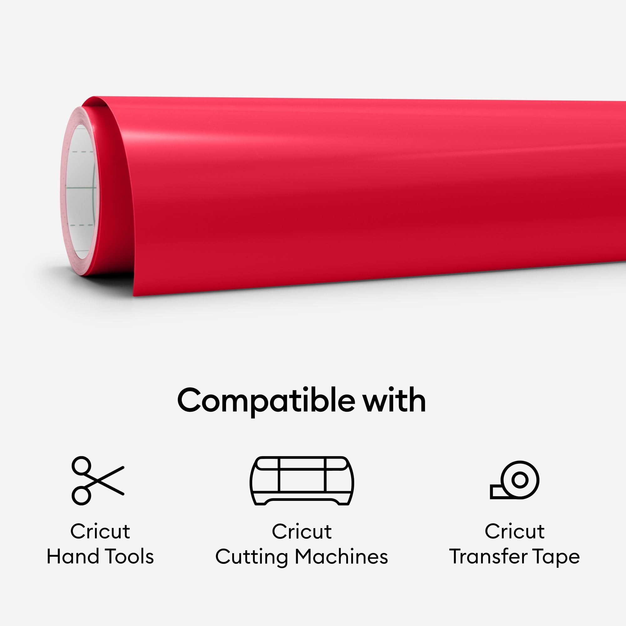 Red Permanent Vinyl, Red Vinyl for Cricut - 12 x 40 FT Red