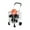 Silver, variant on Utility Folding Shopping Cart with Swivel Wheels Black
