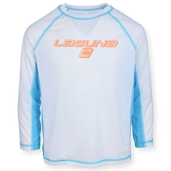 Laguna Boys Long Sleeve Rashguard Swim Shirt with UPF 50 , Sizes 8-20