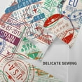thumbnail image 4 of Balery Passport Stamp Pattern Tapestry 60x51 Inches - Large Wall Hanging Tapestry for Bedroom, Living Room, Dorm Decor - Artistic and Aesthetic Room Decor, 4 of 9