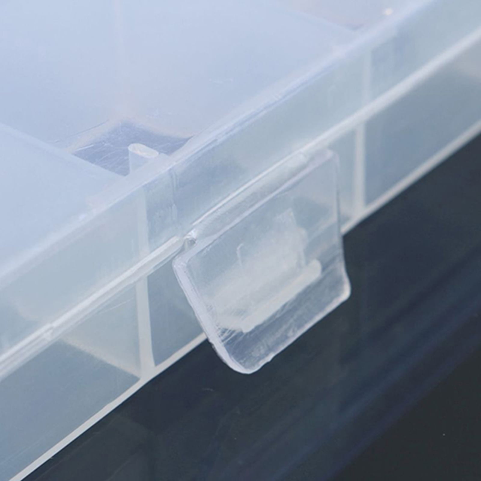 Yirtree 15/10/24 Grids Clear Plastic Organizer Box Storage