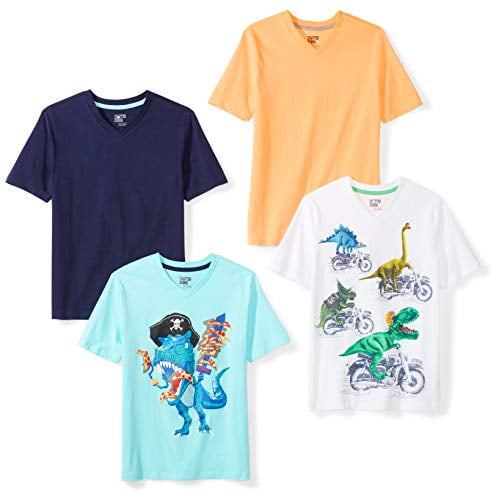Spotted Zebra Boys and Toddlers' Short-Sleeve T-Shirts Multipacks 