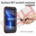 thumbnail image 5 of for iPhone 13 Pro Case Waterproof Shockproof Dustproof Full-Body Sturdy with Camera Lens Protection and Built-in Screen Protector,Underwater Full Sealed Cover Protective for iPhone 13 Pro, Black/Red, 5 of 10