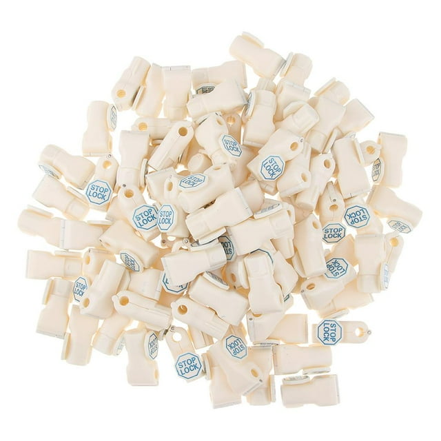 Paquete de 100 accesorios para teléfonos móviles Safe , plástico ABS para antirrobo Blanco 4.5 mm kusrkot Candado de bloqueo de seguridad