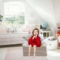thumbnail image 2 of LAMIRO Toddler Chair Plush Foldable Kids Sofa Backrest Armchair 2 In 1 Foldable Children Sofa Cute Cartoon Lazy Sofa Children Flip Open Sofa Bed For Living Room Bedroom, 2 of 4
