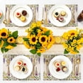 thumbnail image 2 of Stegali Summer Wildflower Butterfly Linen Placemats, 12x18 Inch Table mats Set of 4, 2 of 7