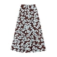 thumbnail image 5 of ZToonmas Women's Floral Print Elastic Waist A-Line Maxi Skirt High Waist Flowy Long Skirt with Pockets for Summer Casual Wear, 5 of 5