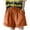 Orange, variant on Riforla Women Summer Shorts 2024 Fashionable Elastic Waist Drawstring Comfort Shorts Casual Loose Holiday Shorts for Women Green M