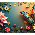 thumbnail image 4 of Spring Themed Floral Butterfly Background Banner Party Decorations Backdrop Photography Props Garden Party Celebrations Outdoor Gatherings Festival Decor, 4 of 7