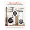 thumbnail image 4 of Over Washer Dryer Shelves 6 Tier, Laundry Storage Rack with Hanger Rod & Hooks, 4 of 6