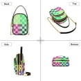thumbnail image 3 of joogoo Women Multicolor Checkered-a3 Chain Crossbody Bags Shoulder Handbag Phone Purse, 3 of 5