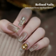 thumbnail image 4 of Abbraccia Uñas postizas radianty gaze trapezoide removibles milk mocha, 4 of 6
