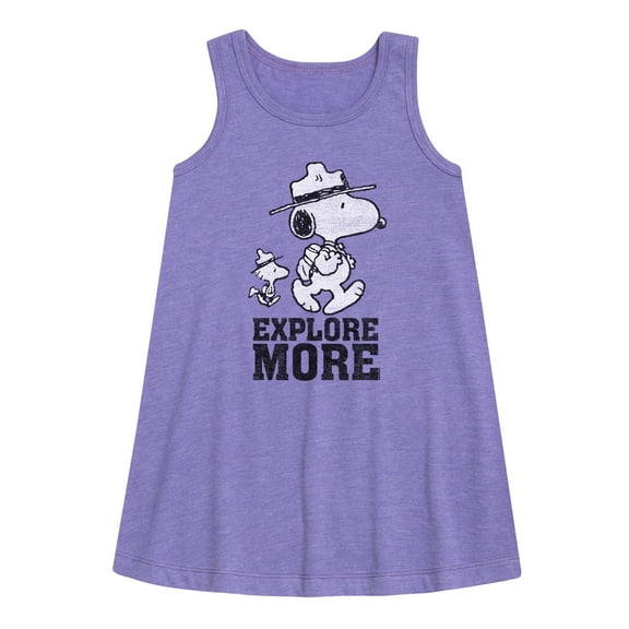 Peanuts - Explore More Art - Toddler and Youth Girls A-line Dress