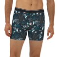 thumbnail image 2 of Men'S Boxer Briefs, Hand Painted Hummingbird Flower Soft And Breathable Mens Underwear Boxer Briefs With Widen Waist, 2 of 2