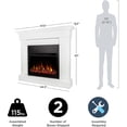 thumbnail image 4 of Real Flame Crawford 48" Slim Electric Fireplace in White, 4 of 8
