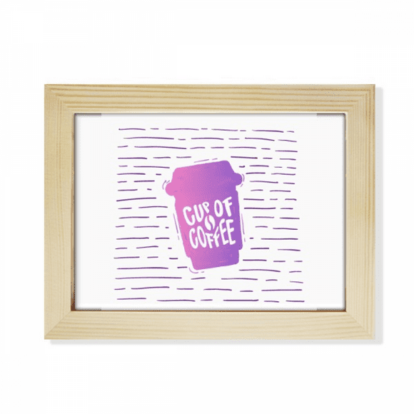 Line Coffee Cup Colour Art Deco Fashion Desktop Photo Frame Picture Art Decoration Painting 6x8 inch