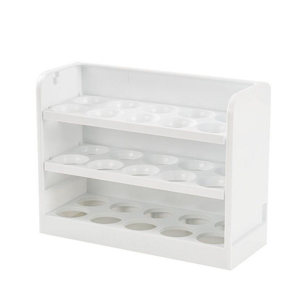 Tohuu Egg Holder for Refrigerator Clear White Egg Storage Box Egg Fresh Storage Box 3 Layers Egg Tray Egg Storage Container Organizer Stores 30 Eggs in Total sensible - image 1 of 1