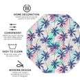 thumbnail image 3 of Yiaed Palm Leaves Print Leather Coasters for Drinks - Cup Coasters Coffee Table Kitchen Table Bar, Home & Office Gifts Handmade Drink Coasters-Octagon, 3 of 6