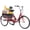 Red, variant on Adult Tricycles, 7 Speed Adult Trikes 24 inch 3 Wheel Bikes, Cruise Bike with Basket for Seniors, Women, Men for Recreation, Shopping, Exercise, Multiple Colors