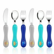 Lehoo Castle Toddler Utensils Kids Silverware, 6pcs Stainless Steel Toddler Fork Spoon Set, Boys Cutlery Set, Utensils for Toddlers 2-5 Years Old (Submarine)