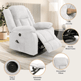 thumbnail image 5 of Korser Massage Swivel Rocker Recliner Chair with USB Ports Chenille for Living Room,Beige, 5 of 8