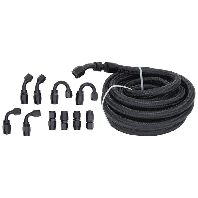 Fuel Line Set, 10pcs Fitting 6AN Fuel Line Adapter Kit For Motor Racing Bikes For Car