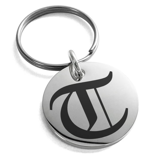Tioneer - Stainless Steel Letter T Initial Old English Monogram ...