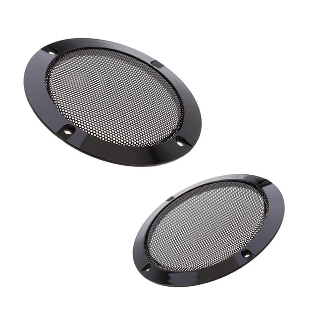 2pcs Cubierta Sustituible de Altavoces de Coche Hugo Metal Anti-Polvo 4 + 6,5 Pulgadas