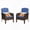 Brown, variant on Kselythan Outdoor Patio Sofa Chairs Set Of 2, Wicker Armchairs With 3.1" Thick Cushions & High Backrests, All-Weather Rattan Porch Chairs, Rattan Patio Chairs For Balcony, Deck
