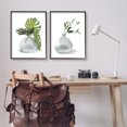 thumbnail image 2 of Stupell Simple Monstera Plant Leaf Sprigs Botanical & Floral Painting Black Framed Art Print Wall Art, Set of 2, 2 of 8
