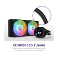 thumbnail image 3 of NZXT Kraken Elite RGB 240mm - RL-KR24E-B1 – RGB AIO CPU Liquid Cooler – Customizable LCD Display - 2 x F120RGB Core Fans Radiator Fans Black LGA 1700 / AM5 Compatible, 3 of 7