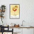 thumbnail image 2 of Stupell Industries Aperol Spritz and Yellow Stripes Gray Framed Floater Canvas Wall Art, design by Heidi Kuntz, 2 of 9