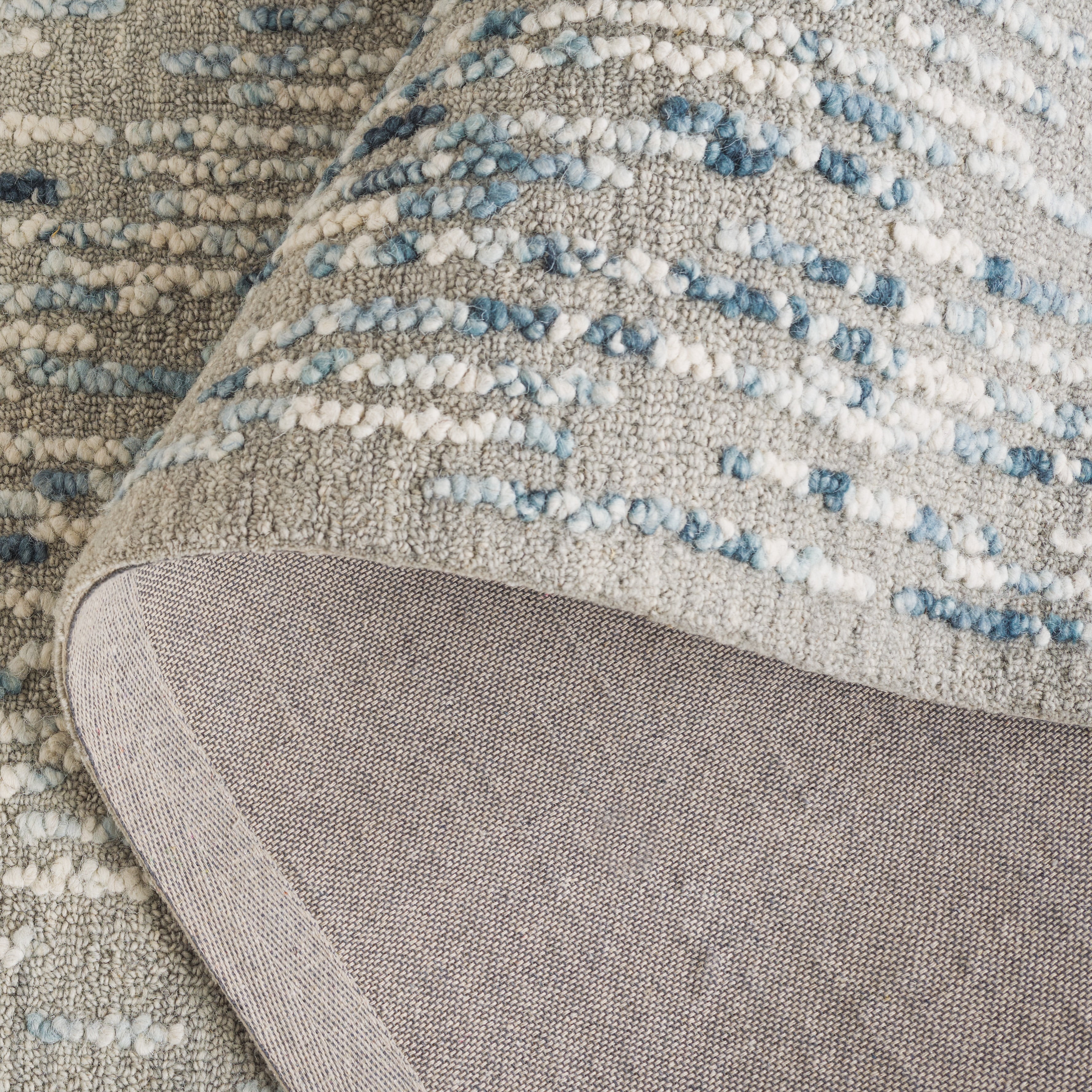 SAFAVIEH Abstract Elijah Striped Geometric Area Rug, Gray/Blue, 4' x 6'