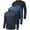 #20 heather navy/heather lake blue/black, variant on Clothin 3 Pack Long Sleeve Shirts for Men/Mens Workout T-Shirts Moisture Wicking Lightweight