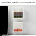thumbnail image 5 of Self-adhesive Small Storage Box, Wall-mounted Debris Rack, Punch-free Finishing Box, Transparent HIPS+PS Box, Multi-scene Ring Earring Swab Storage, White Home Office Organizer, 5 of 9