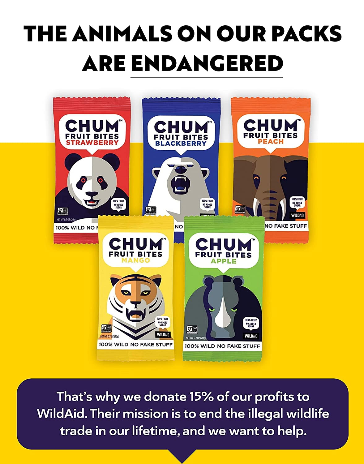 (4 pack) CHUM FRUIT BITES - STRAWBERRY