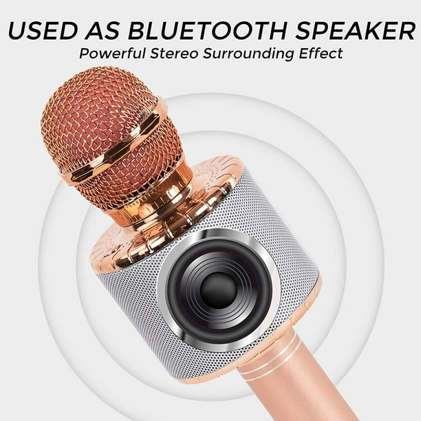 KSCD Machine de karaoké Bluetooth pour enfants avec 2 microphones