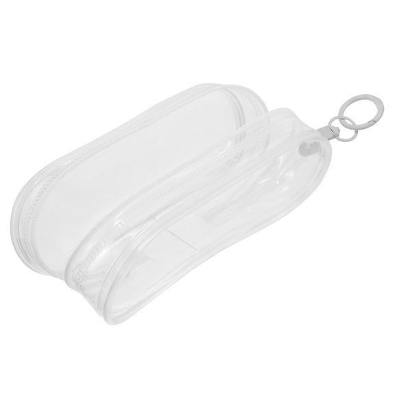 Amosfun Display Case for Mini Figures Doll Storage Bag PVC White 1Set for Travel Storage