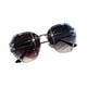 thumbnail image 2 of Gafas de sol Jumpingount con protección alta para el cuidado de los ojos sin marco vintage con diamantes de imitación Lentes gris, 2 of 6