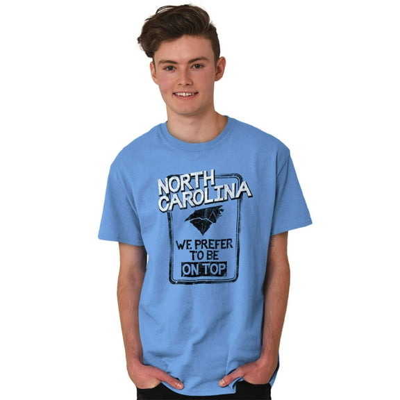 North Carolina We Prefer On Top Funny Plus Size Crewneck Graphic Tee Shirt Brisco Brands 2X