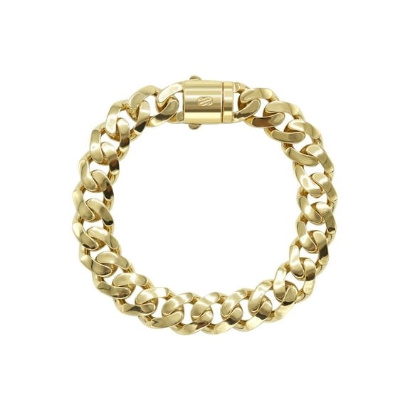 Silver Gold Hollow Miami Cuban Link Bracelet